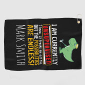 Ik ben momenteel niet onder toezicht Ik ken het di Golfhanddoek (Horizontaal)