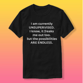 Ik ben momenteel NIET ONDER TOEZICHT T-shirt