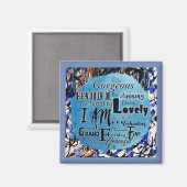 Ik ben...mooie bevestigingsmagneet magneet (Voorkant / Achterkant)