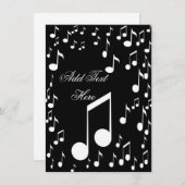 Ik ben muziek, feest kaart (Voorkant / Achterkant)