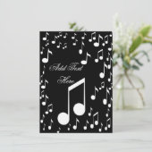 Ik ben muziek, feest kaart (Staand voorkant)