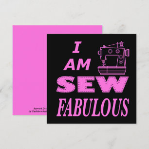 Ik Ben Naai Fantastisch in Zwart en Roze Kaart