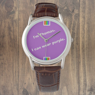 Ik ben [Name], ik kan paarse draag worden Horloge