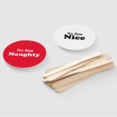 Ik ben Naughty of Nice rood grappig kerst spel gew Handwaaier (Niet-gemonteerd)