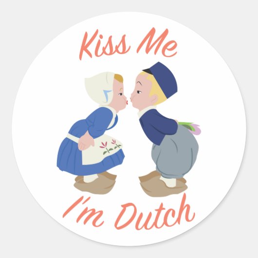 Ik ben Nederlands Ronde Sticker (Voorkant)