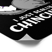 Ik ben net als Chinchillas Cute Pet Poster (Hoek)