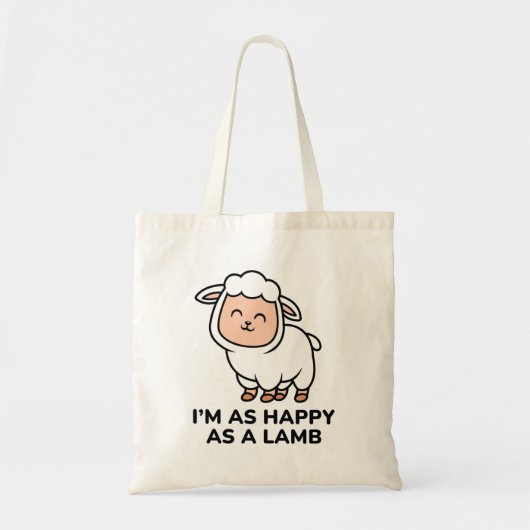 Ik ben net zo blij als een lamp tote bag (Voorkant)