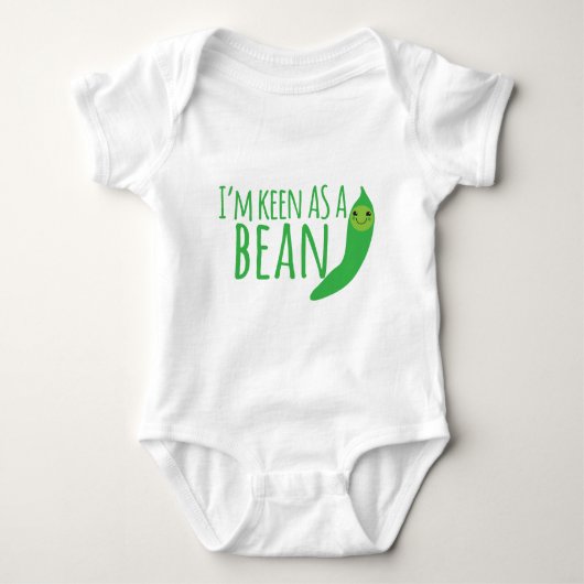 Ik ben net zo graag als een boon met schattige kaw romper (Voorkant)