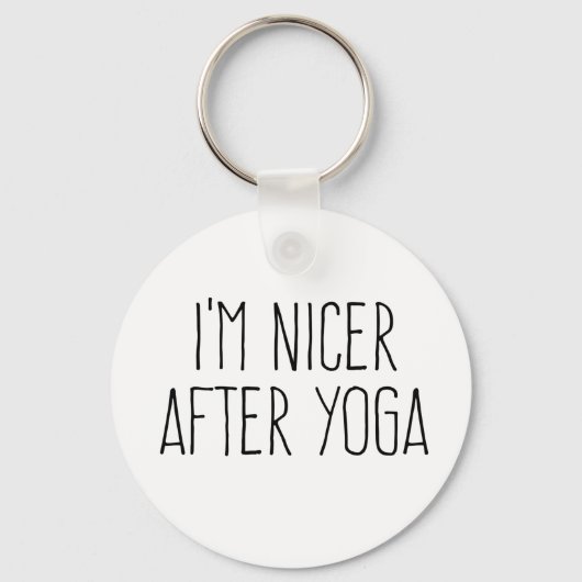 Ik ben Nicer na Yoga Sleutelhanger (Voorkant)