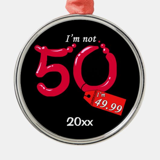 Ik ben niet 50, ik ben 49.99 Keepomwille Ornament (Voorkant)