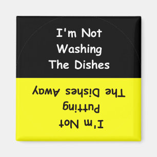 "Ik ben niet aan het wassen"-wasmachine Magnet Magneet