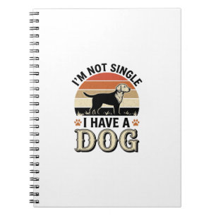 Ik ben niet alleen, ik heb een hond vintage shirt notitieboek