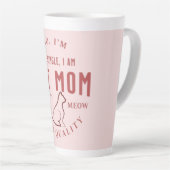 ik ben niet alleenstaand , ik ben kattemoeder van latte mok (Rechterhoek)