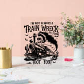 Ik ben niet altijd een treinwrak Halloween Acryl Bord (Huwelijk)