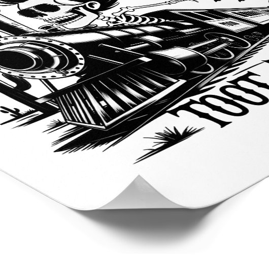 Ik ben niet altijd een treinwrak Halloween Poster (Hoek)