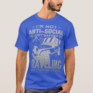 Ik ben niet anti-sociale identiteitskaart enkel ee t-shirt