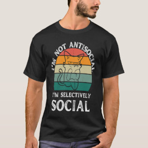 Ik ben niet asociaal Im selectief sociaal T-shirt