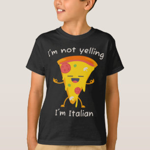 Ik ben niet bang dat ik Italiaanse grappige Pizza T-shirt
