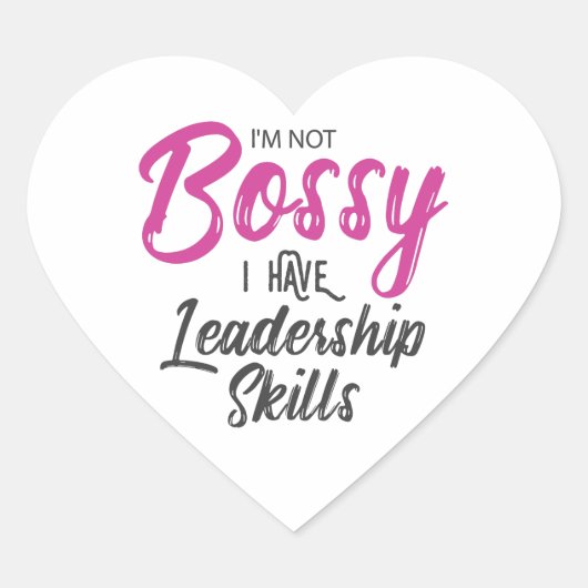 Ik ben niet bang dat ik leiderschapsvaardigheden h hart sticker (Voorkant)