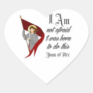 Ik ben niet bang - Joan of Arc Hart Sticker