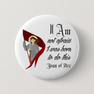 Ik ben niet Bang - Joan van Boog Ronde Button 5,7 Cm
