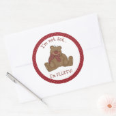 Ik ben niet blij dat ik Fluffy Teddy Bear Sticker  (Envelop)