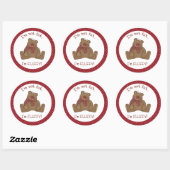 Ik ben niet blij dat ik Fluffy Teddy Bear Sticker  (Vel)