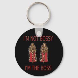 IK BEN NIET BOSSY, IK BEN DE BOSS RODE BOTTOMS STI SLEUTELHANGER