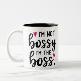 Ik ben niet bossy tweekleurige koffiemok