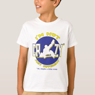 Ik ben niet Crazy Hockey Goalie T-shirt