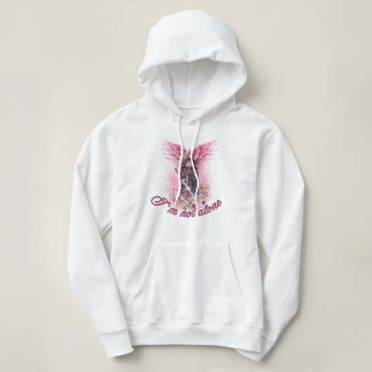 Ik ben niet de enige die tegen borstkanker vecht hoodie (Design voorkant)