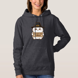 Ik Ben Niet De Kalkoen Grappige Thanksgiving Kat Hoodie
