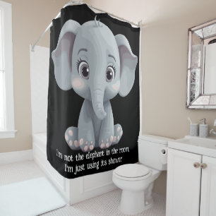 Ik ben niet de olifant in de kamer douchegordijn