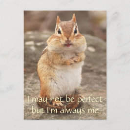 Ik ben niet de perfecte Chipmunk Quote Briefkaart