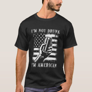 Ik ben niet dronken, ik ben Amerikaans - Grappig P T-shirt