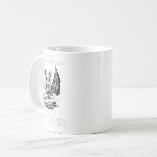 Ik ben niet erg vervelend dat ik zijdelings Quests Koffiemok (Voorkant links)