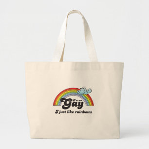 IK BEN NIET GAY, IK HOU ALLEEN RAINBOWS GROTE TOTE BAG
