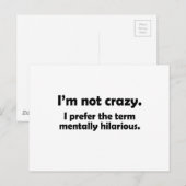 ik ben niet gek briefkaart (Voorkant / Achterkant)