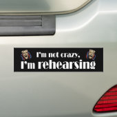Ik ben niet gek bumpersticker (Op auto)