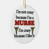 Ik ben niet gek keramisch ornament (Rechts)