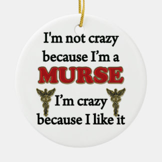 Ik ben niet gek keramisch ornament