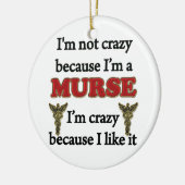 Ik ben niet gek keramisch ornament (Links)