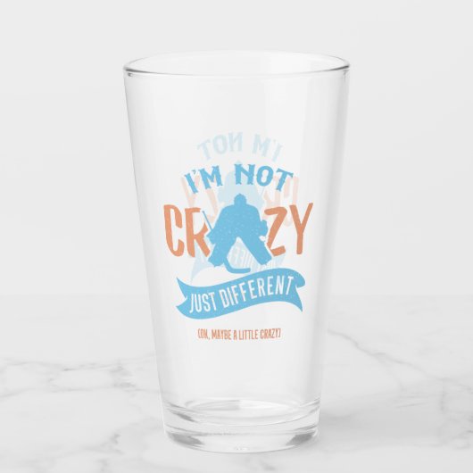 Ik ben niet gek, maar anders, Hockey Goalie Glas (Voorkant)