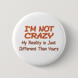 Ik ben niet gek ronde button 5,7 cm