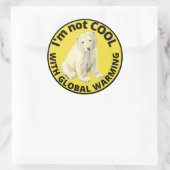 IK BEN NIET GEKOPPELD MET MONDIALE WAARSCHUWING OM RONDE STICKER (Tas)