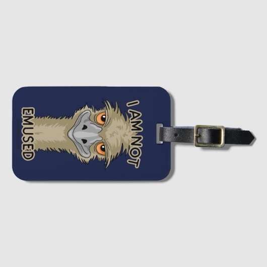 Ik ben niet gewijd aan Funny Emu Pun Bagagelabel (Voorkant (horizontaal))