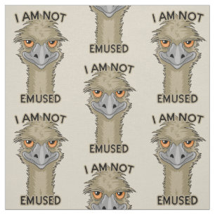 Ik ben niet gewijd aan Funny Emu Pun Beige Stof