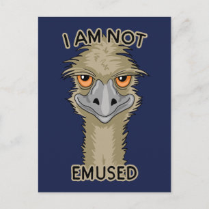 Ik ben niet gewijd aan Funny Emu Pun Feestdagenkaart