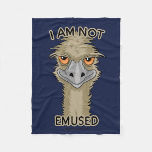 Ik ben niet gewijd aan Funny Emu Pun Fleece Deken