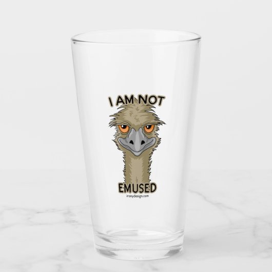 Ik ben niet gewijd aan Funny Emu Pun Glas (Voorkant)